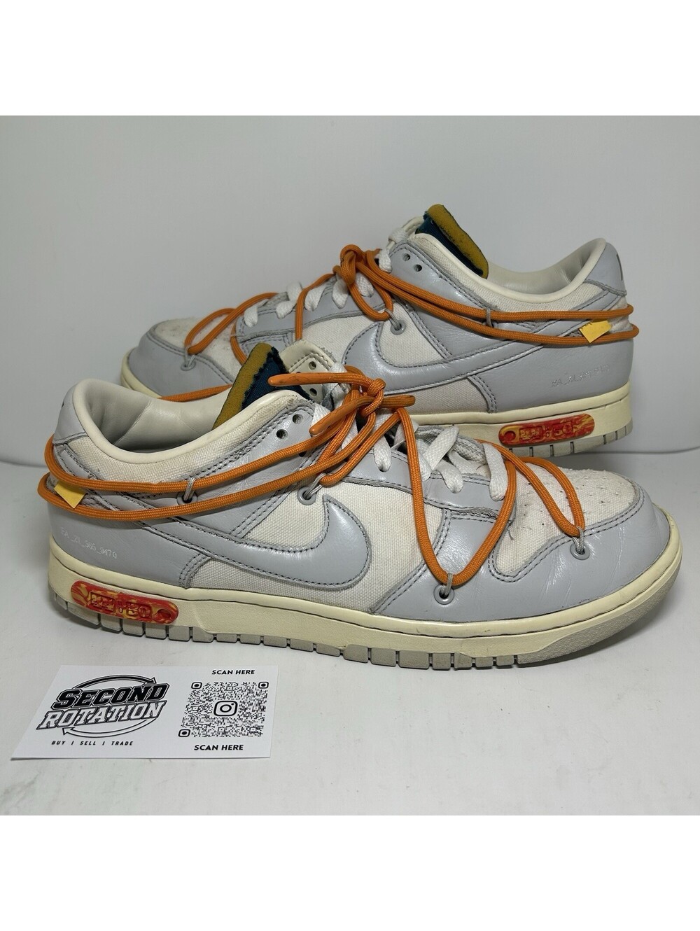 Nike Dunk Low Off White Lot 44 - Size 9.5 - (DM1602-104)